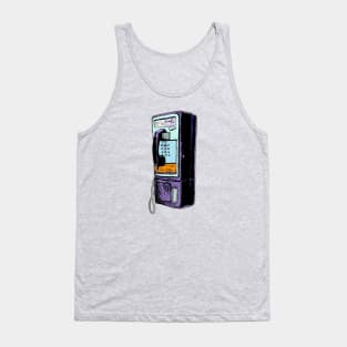 Sketchy old school retro payphone. Coin Operated Connections! Tank Top